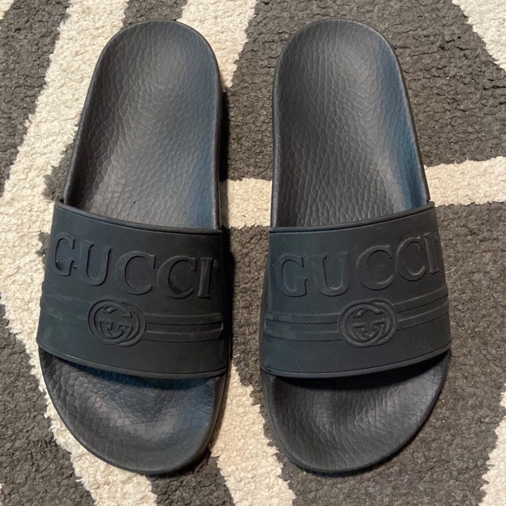 Gucci Black Matte Slides